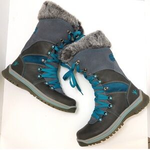 Santana Canada Charcoal and Turquoise Winter Boots